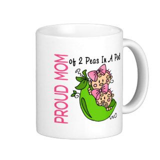 Proud Mom Of 2 Peas In A Pod (Girls) Mugs