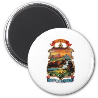 Montana ~ Vintage Montana State Seal Shield Fridge Magnets