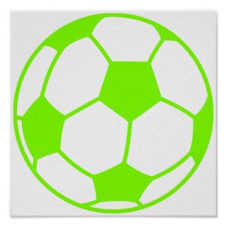 Chartreuse, Neon Green Soccer Ball Print