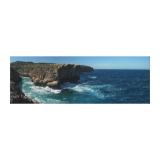 Rough Sea Panorama Gallery Wrapped Canvas