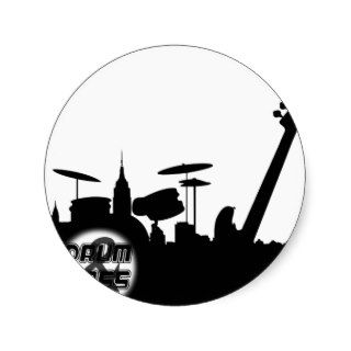 Drum & Bass Silhouette Sticker