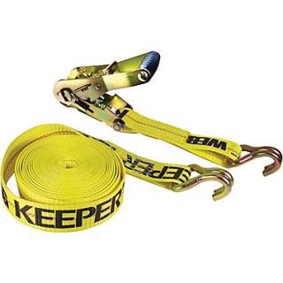 Keeper Ratchet Tie Down Strap, Double J Hook Style, 27 Feet (L) x 2 in (W)  Make More Happen at