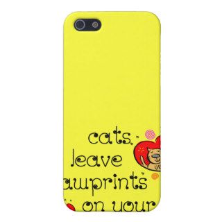Cats leave pawprints on your heart. cover for iPhone 5
