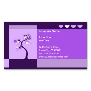 retro tree business card template