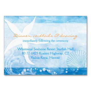 Ocean Breeze Wedding Reception Enclosure (3.5x2.5) Business Card