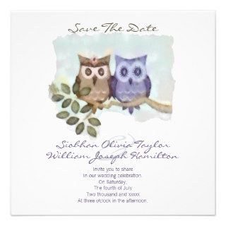 Owls Wedding Invitations