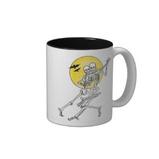 Dancing Skeletons Two Tone Mug Coffee Mugs