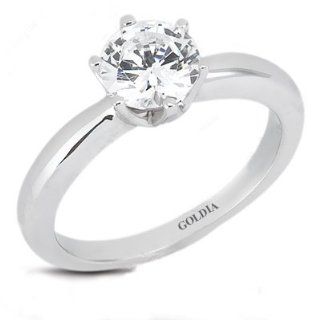 2.00 Ct.Classic Six Prong Solitaire Diamond Engagement Ring (High Setting) and Matching Band Jewelry