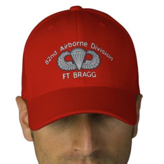 82nd Airborne with Badge Embroidered Hat