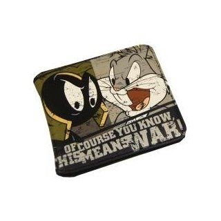 Retro Genuine Looney Tunes 'Marvin The Martian and Bugs Bunny' This Means War Bi Fold Wallet Jewelry