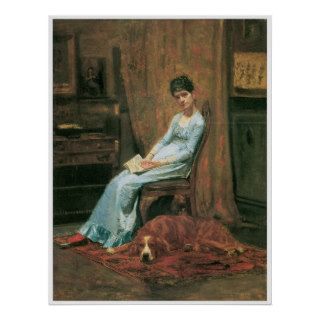 The Artist's wife and His Setter Dog c. 1884 85 Posters