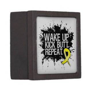 Osteosarcoma Wake Up Kick Butt Repeat Premium Gift Box