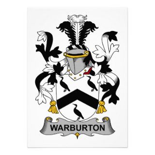 Warburton Family Crest Personalized Invitations
