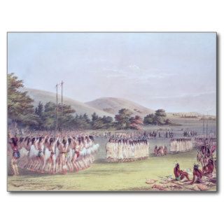 Choctaw Ball Play Dance, 1834 35 Postcards