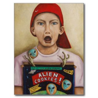 Alien Cookies Postcards