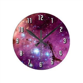 LHA 120 N11 Star Formation Round Wall Clock