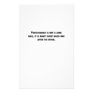 Perseverance Is Not A Long Race Customized Stationery