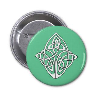 Celtic knot on green background buttons
