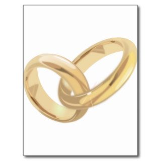Wedding rings postcard