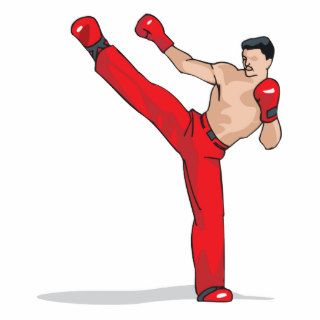 kicking kickboxer kickboxing graphic photo cutouts