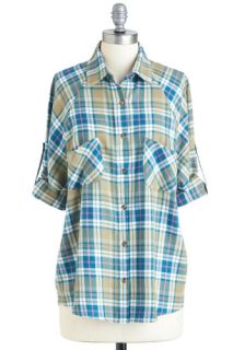 My Number One Flannel Top  Mod Retro Vintage Short Sleeve Shirts