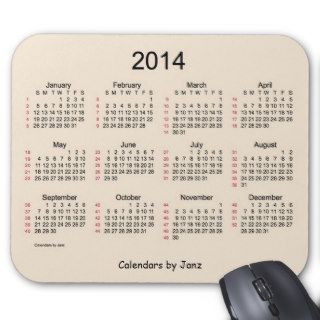 52 Week Calendar 2014 Antique White Mouse Pad
