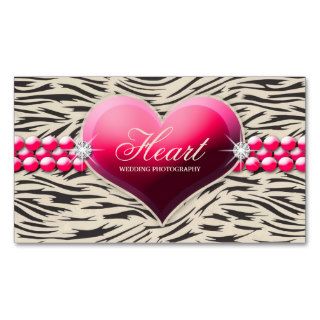 311 Pink Glam Heart Business Card Templates