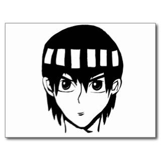 Cool anime character bro postcard