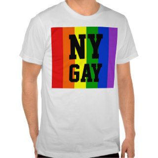 NY Gay Rainbow Flag T Shirt