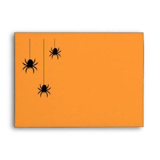 Orange Spiders and Lace Invitation Envelope