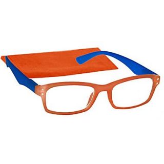 Peeperspecs Swagger Orange/Dazzling Blue Reading Glasses, +1.25  Make More Happen at