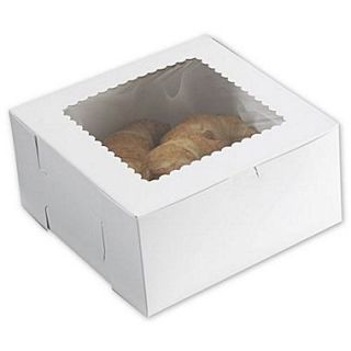10 x 10 x 5 Windowed Bakery Boxes, White  Make More Happen at