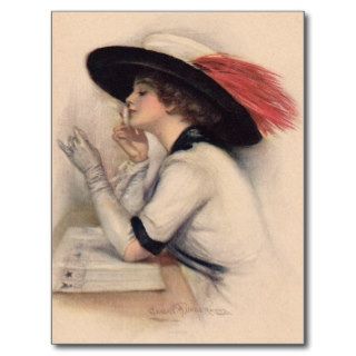 Beautiful Woman Voting   Vintage Suffrage Fashion Post Card