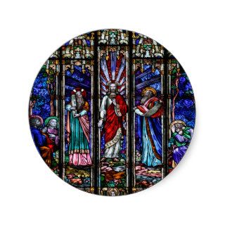 Transfiguration of Jesus Christ Stained Glass Art Stickers