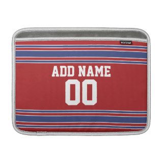 Team Jersey with Custom Name and Number MacBook Sleeves