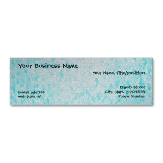 Customizable Aqua Mosaic Skinny Business Cards