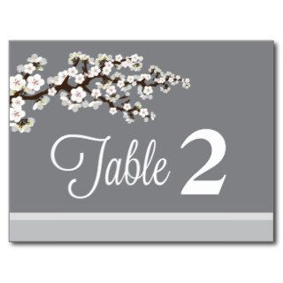 Cherry Blossom Reception Table Number Placecards Postcard