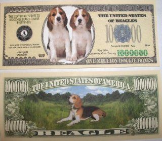 Set of 10 Bills Beagle Million Dollar Bill Toys & Games