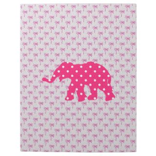 Trendy Pink Elephant Polka Dots Palm Tree Pattern Jigsaw Puzzles