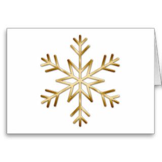 Gold Snowflake Card