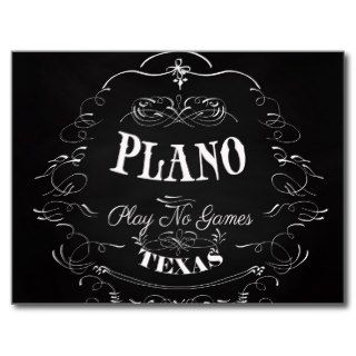Plano, Texas   Play No Games Postcards