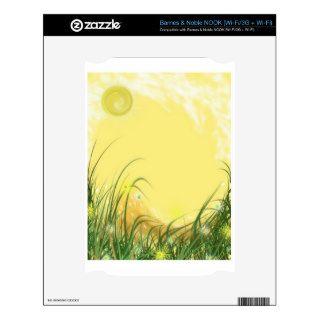 Sunny Yellow Fantasy background Skin For The NOOK