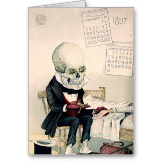 Skeletal Last Rites Greeting Cards