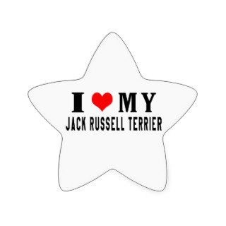 I Love My Jack Russell Terrier Stickers