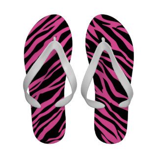 Pink and Black Zebra Sandals