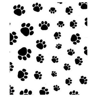 20 x 30 Puppy Paws Tissue Paper, Black on White  Make More Happen at