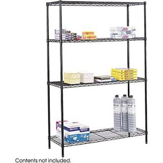 Safco 5241 Steel Commercial Wire Shelving, 48(W) x 18(D), Black  Make More Happen at