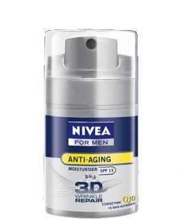 Nivea for Men Anti Aging 3D Q10 Moisturiser 5 in 1 Wrinkle Repair 50 Ml l 