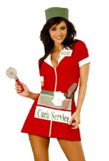 Pizza Girl Sexy Adult Costume  3X/4X Clothing