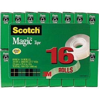 Scotch Magic™ Tape 810, 3/4 x 27 yds, 1 Core, 16/Pack  Make More Happen at